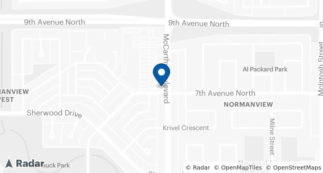 Map of Dairy Queen Location:: Normanview Mall, Regina, SK, S4R 7M2